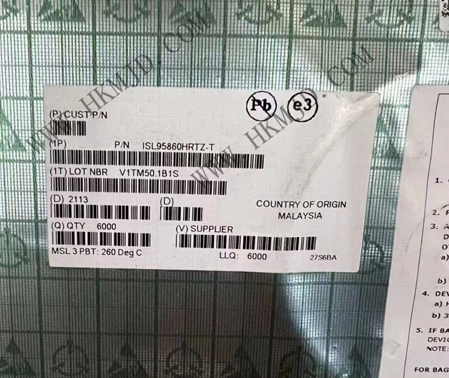 ISL95860HRTZ 一款多相3+0核心控制器（ IMVP9、32TQFN）