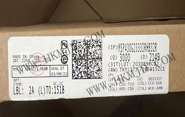 明佳達(dá)電子——【出售】MSP430G2333IRHB32R (TI) 16MHz，16位混合信號(hào)微控制器