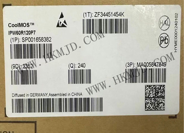 英飛凌N 溝道功率 MOSFET（IPW60R120P7）600V CoolMOS? P7 超級結 (SJ) MOSFET