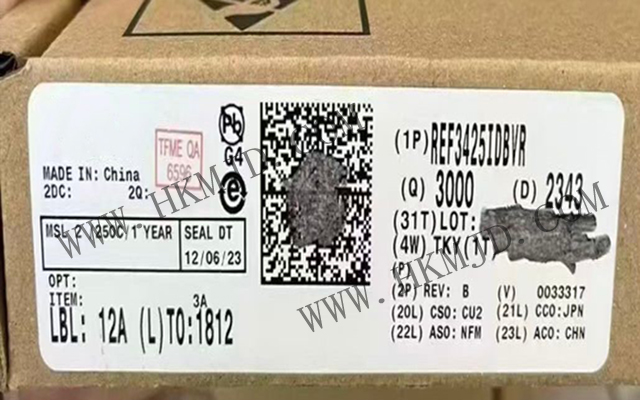 德州儀器 REF3425IDBVR：低溫漂 (6ppm/°C)、低功耗、高精度 CMOS 電壓基準